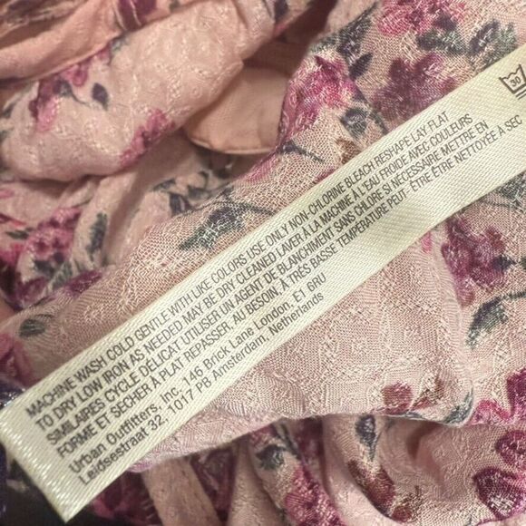 Free People Take It Away Floral Sleeveless Bodysuit Women M Pink‎ Boho Lace NWT - Picture 7 of 12